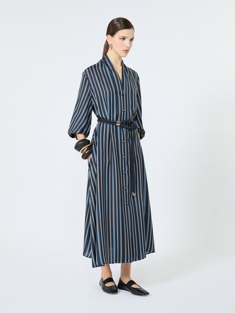 max mara printed twill shirt dress