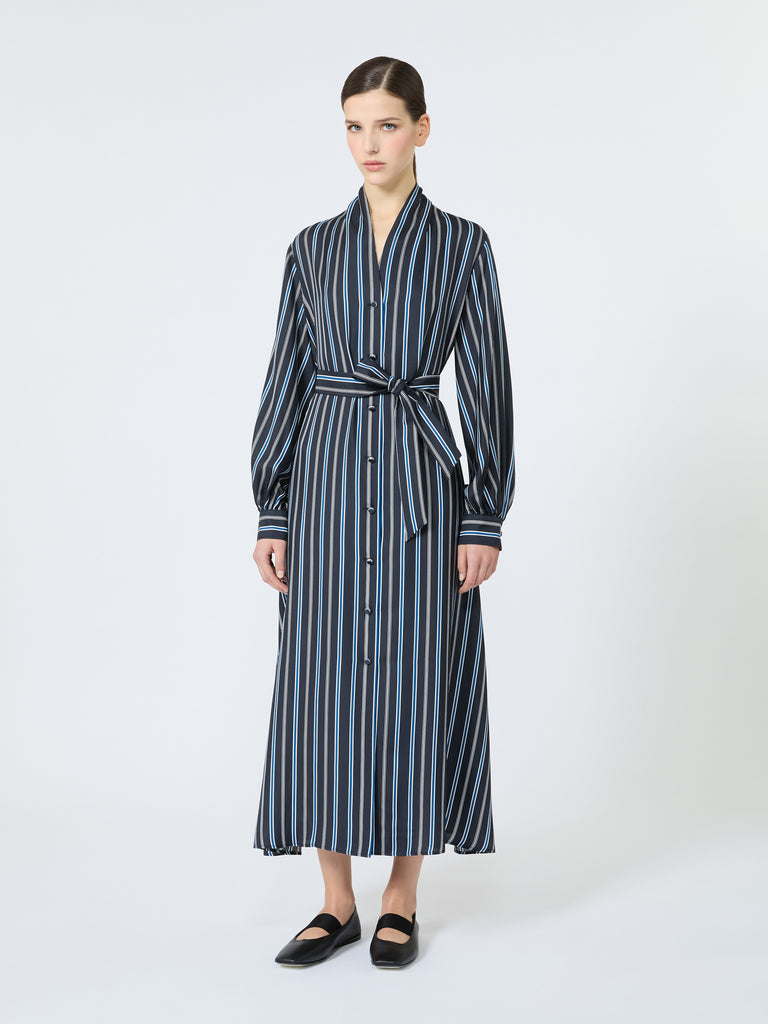 max mara printed twill shirt dress
