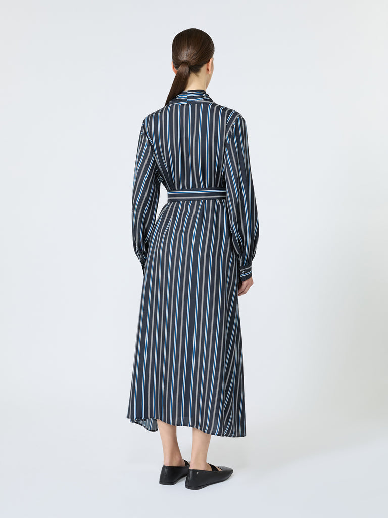 max mara فستان قميص من التويل مزين بطبعة