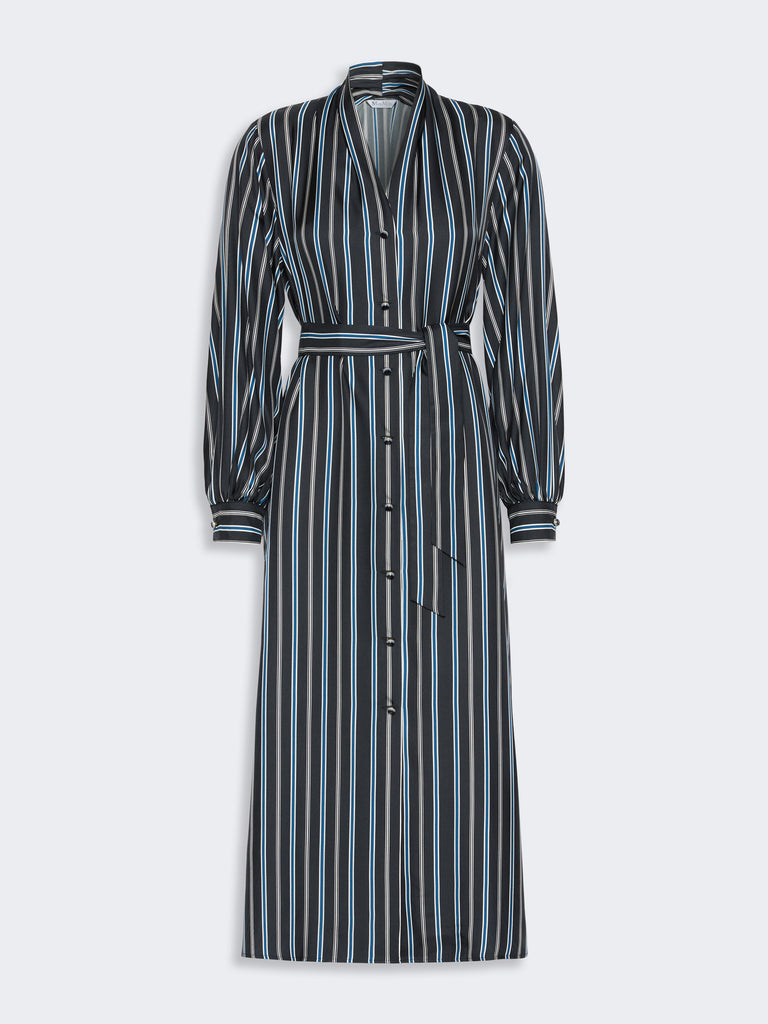 max mara printed twill shirt dress