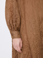 Silk canvas shirt dress