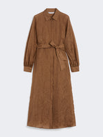 Silk canvas shirt dress