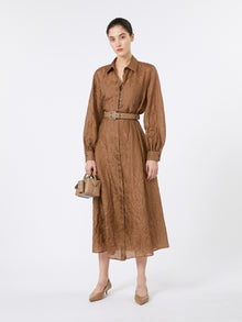 Silk canvas shirt dress