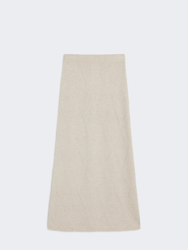 Argyle cashmere yarn skirt