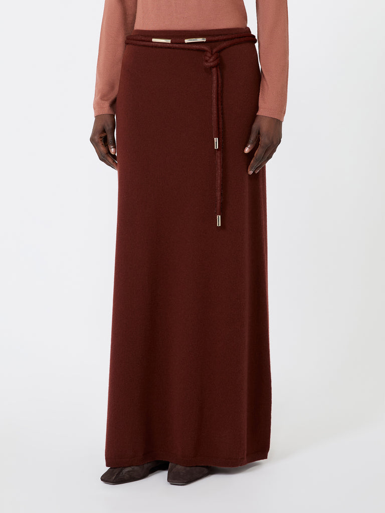 max mara long cashmere yarn skirt