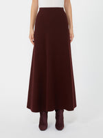 Wool and cashmere flared skirt