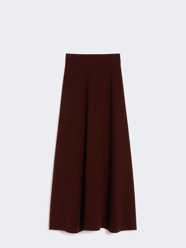 Wool and cashmere flared skirt