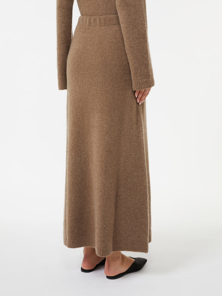 Stretch cashmere yarn skirt