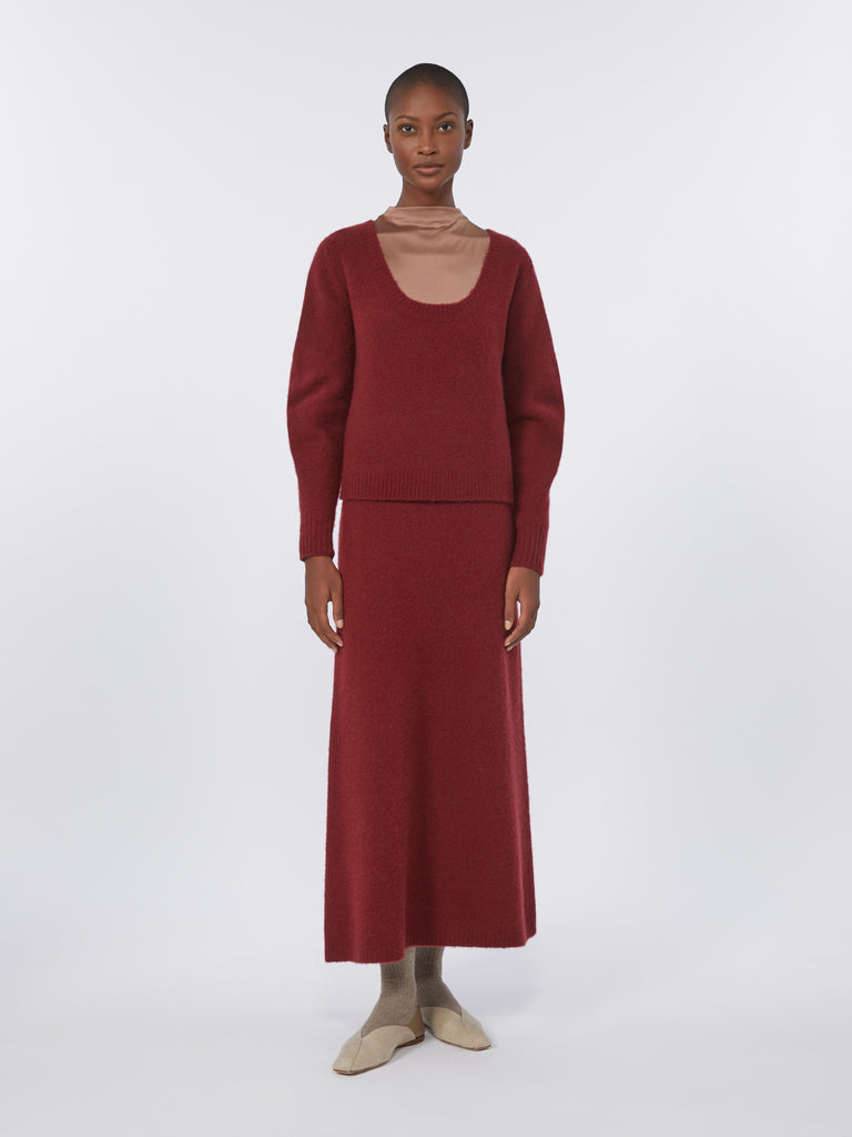 Stretch cashmere yarn skirt