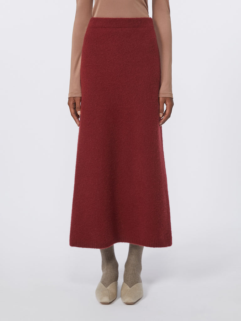 Stretch cashmere yarn skirt