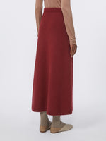 Stretch cashmere yarn skirt