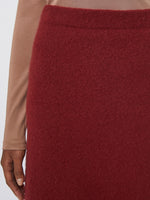 Stretch cashmere yarn skirt