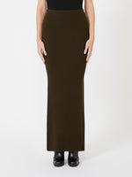 Wool and cashmere pencil skirt - Moss green