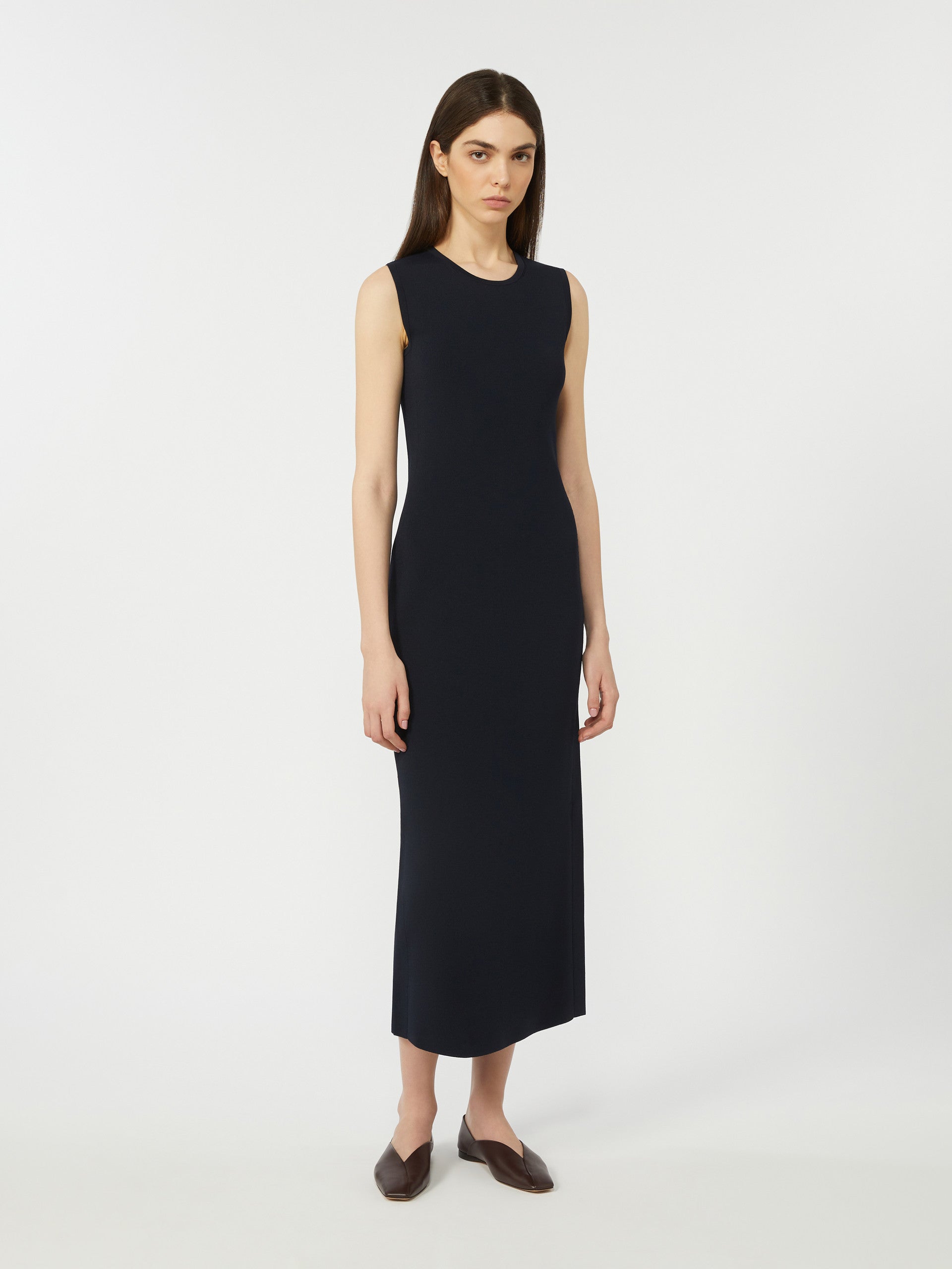 Viscose crêpe sheath dress