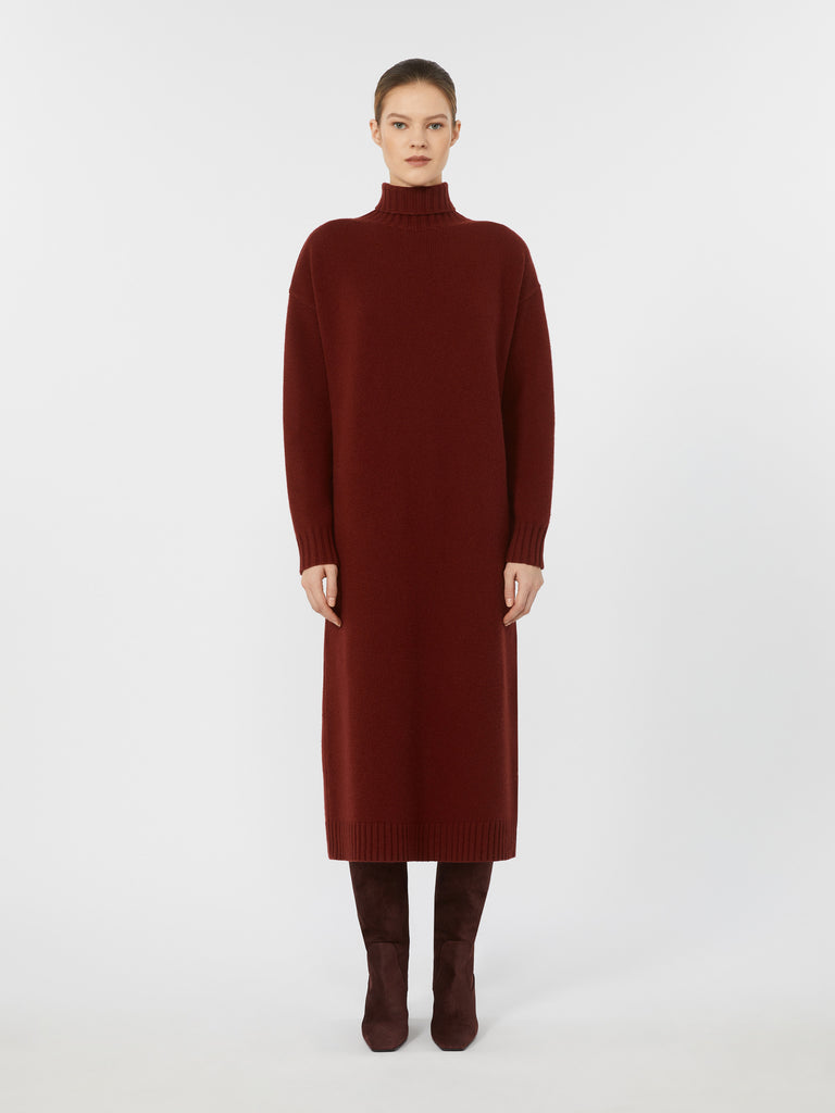 Cashmere turtleneck dress