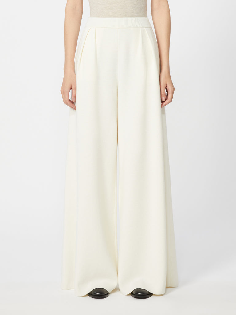 max mara wide-fit wool trousers