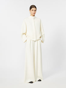 Wide-fit wool trousers