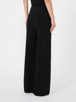 Viscose Crepe Trousers for Women - Black - Max Mara KSA