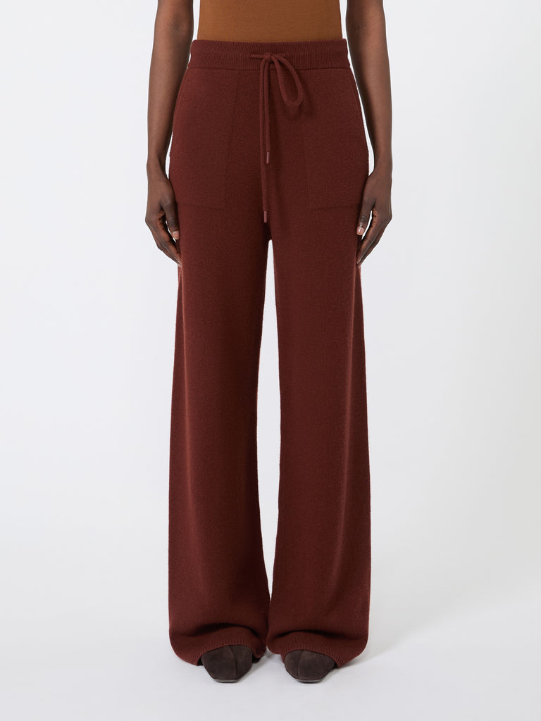max mara بنطال بقصة واسعة من خيوط الكشمير