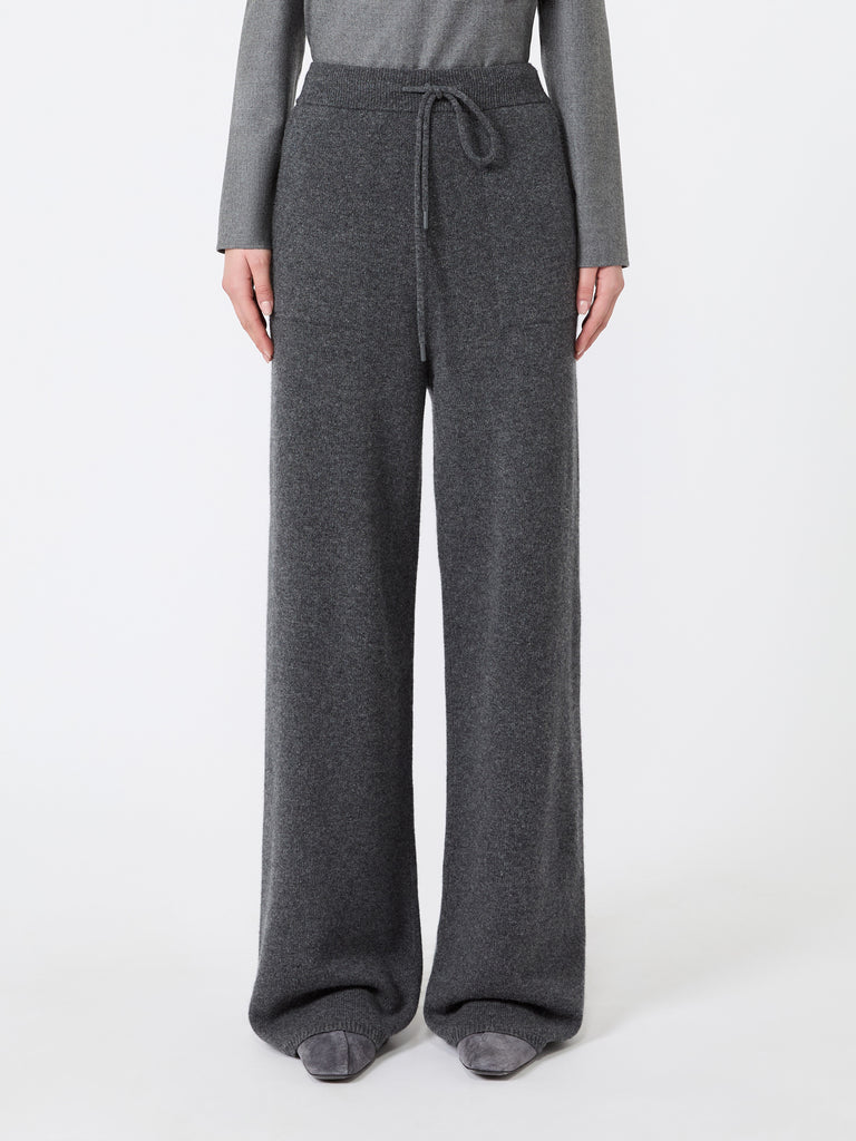 max mara wide cashmere yarn trousers