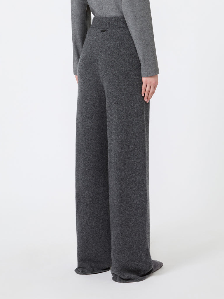 max mara wide cashmere yarn trousers