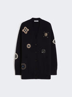 Long wool and cashmere cardigan