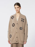 Long wool and cashmere cardigan