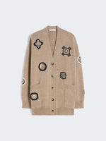 Long wool and cashmere cardigan