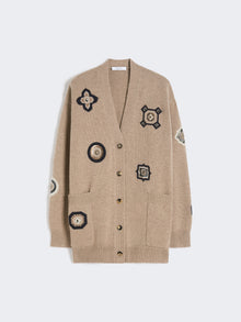 Long wool and cashmere cardigan