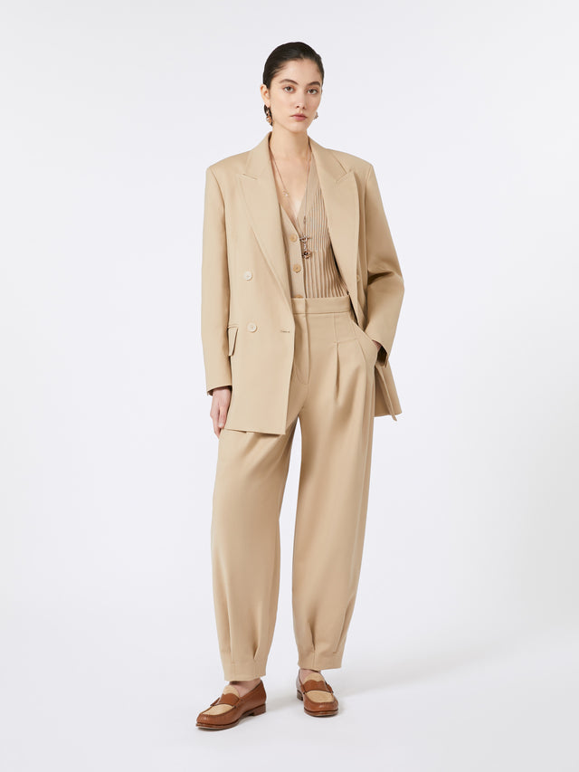 Cotton yarn and viscose crepe gilet