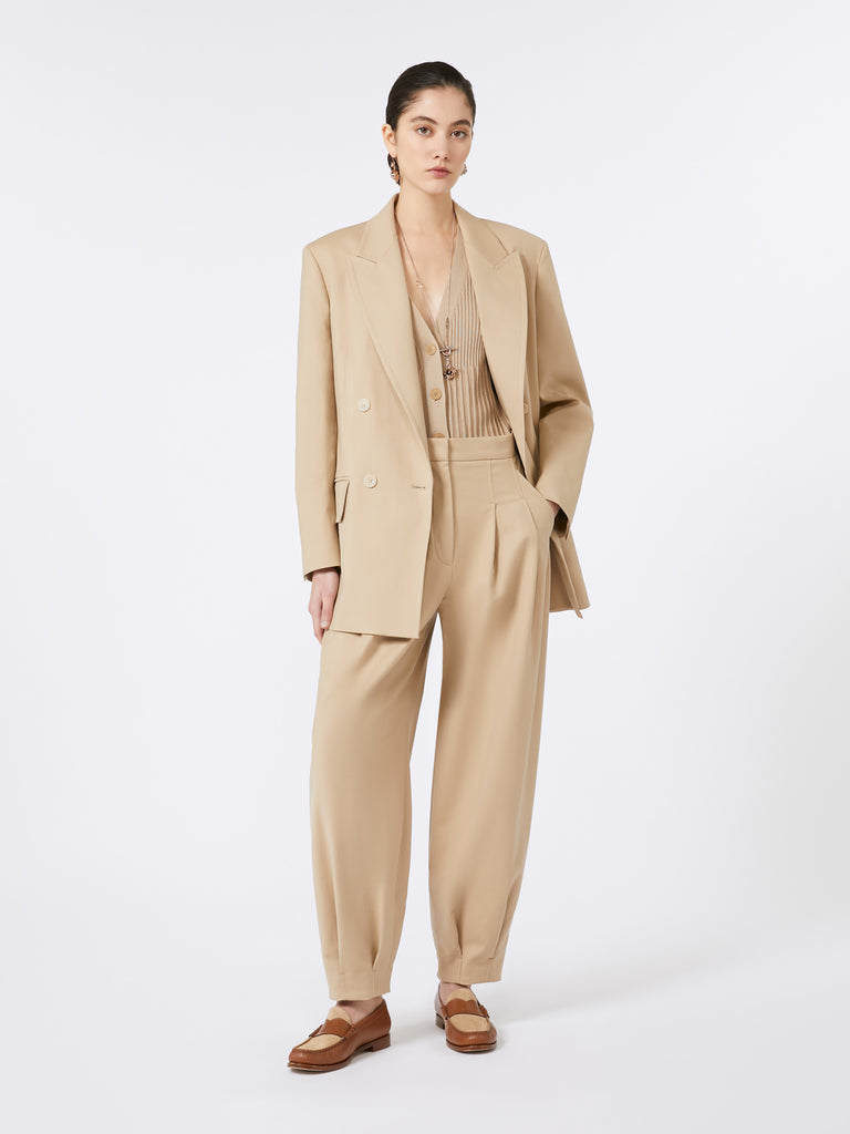 Cotton yarn and viscose crepe gilet