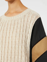Loose-fit linen yarn sweater