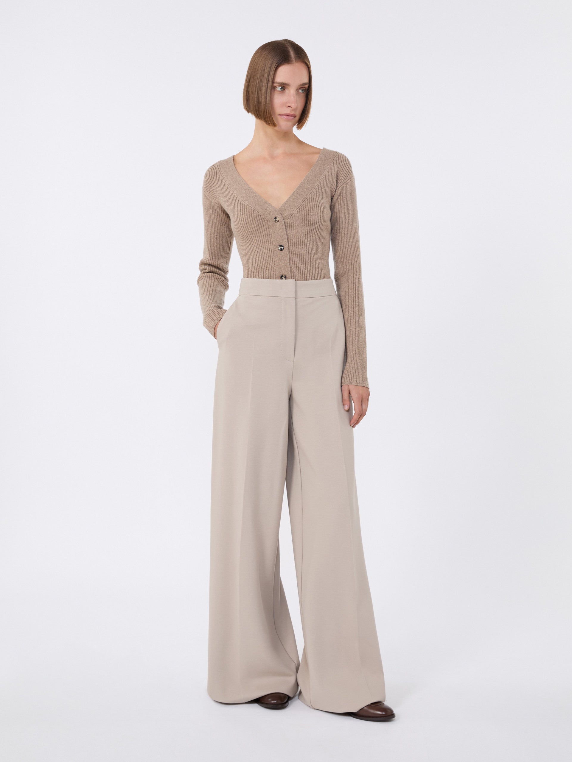Wool And Cashmere Jumper for Women - Sand - Max Mara KSA