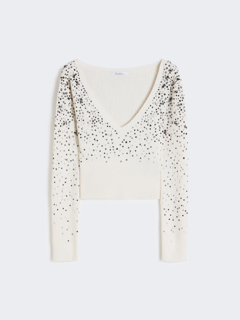 Wool and cashmere V-neck sweater