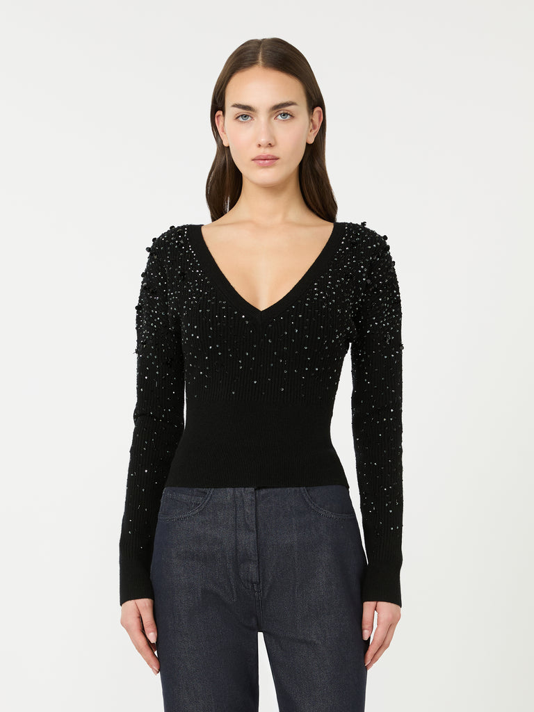max mara wool and cashmere v-neck sweater