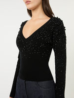 Wool and cashmere V-neck sweater