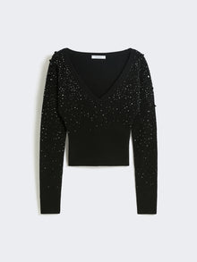Wool and cashmere V-neck sweater
