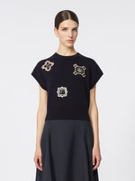 Wool and cashmere cropped sweater