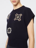 Wool and cashmere cropped sweater