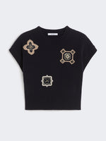 Wool and cashmere cropped sweater