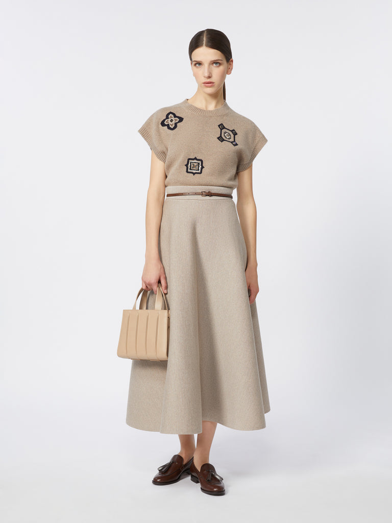 Wool and cashmere cropped sweater