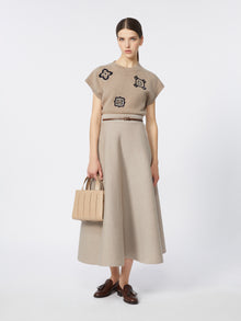 Wool and cashmere cropped sweater