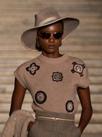 Wool and cashmere cropped sweater