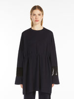 Wool jumper with rhinestones