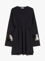 Wool jumper with rhinestones