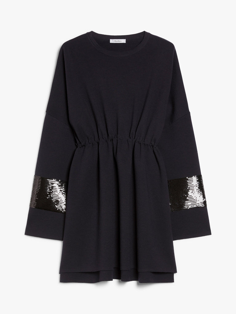 Wool jumper with rhinestones