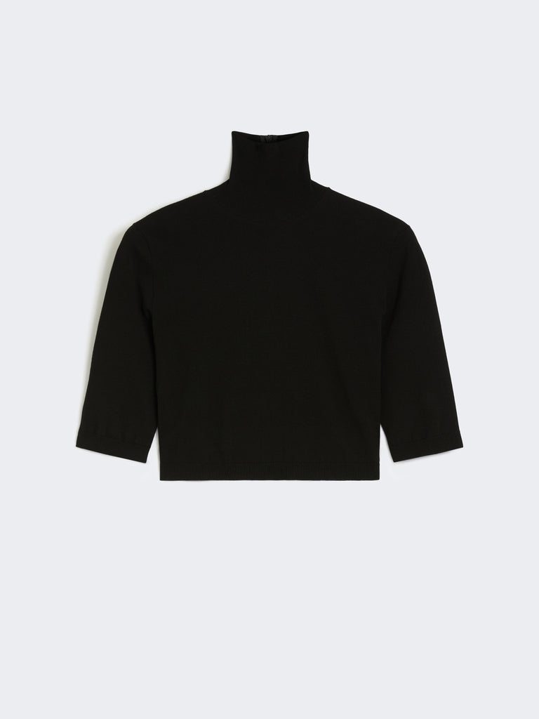 max mara stretch viscose cropped turtleneck