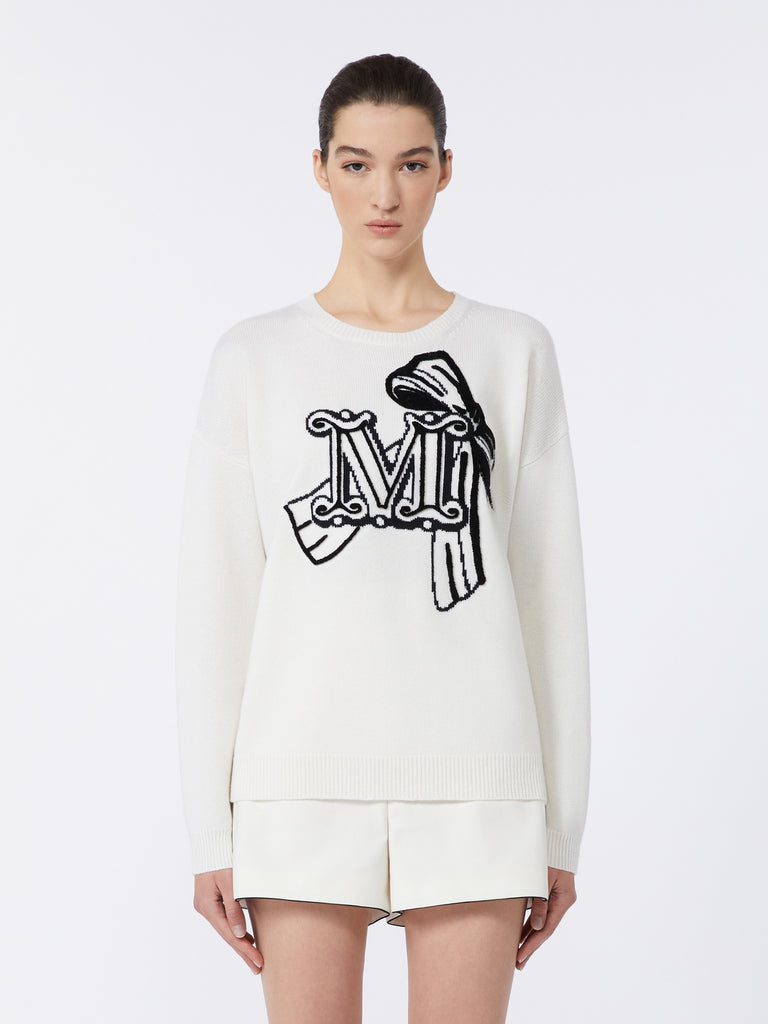 Jacquard wool and cashmere sweater