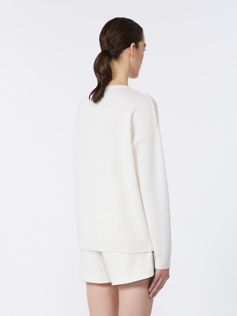 Jacquard wool and cashmere sweater