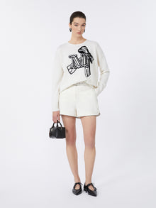 Jacquard wool and cashmere sweater